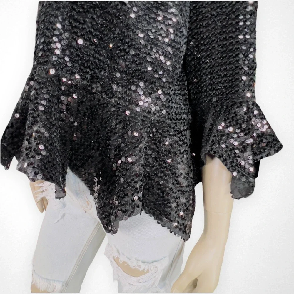 FRENCH CONNECTION Alodia Sequin Cropped Jacket 12‎ Party Holidays